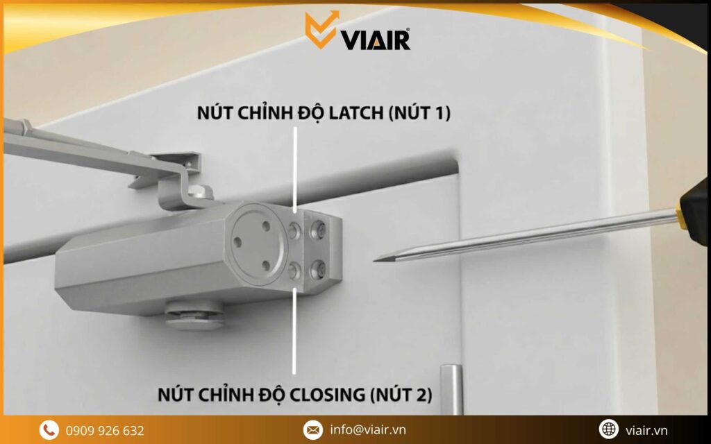 Thiết lập điểm dừng cho tay đẩy hơi