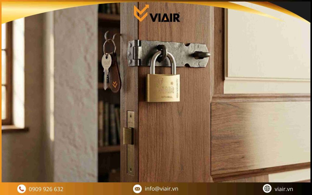 Khóa treo đồng Viair P205 cho cửa phòng