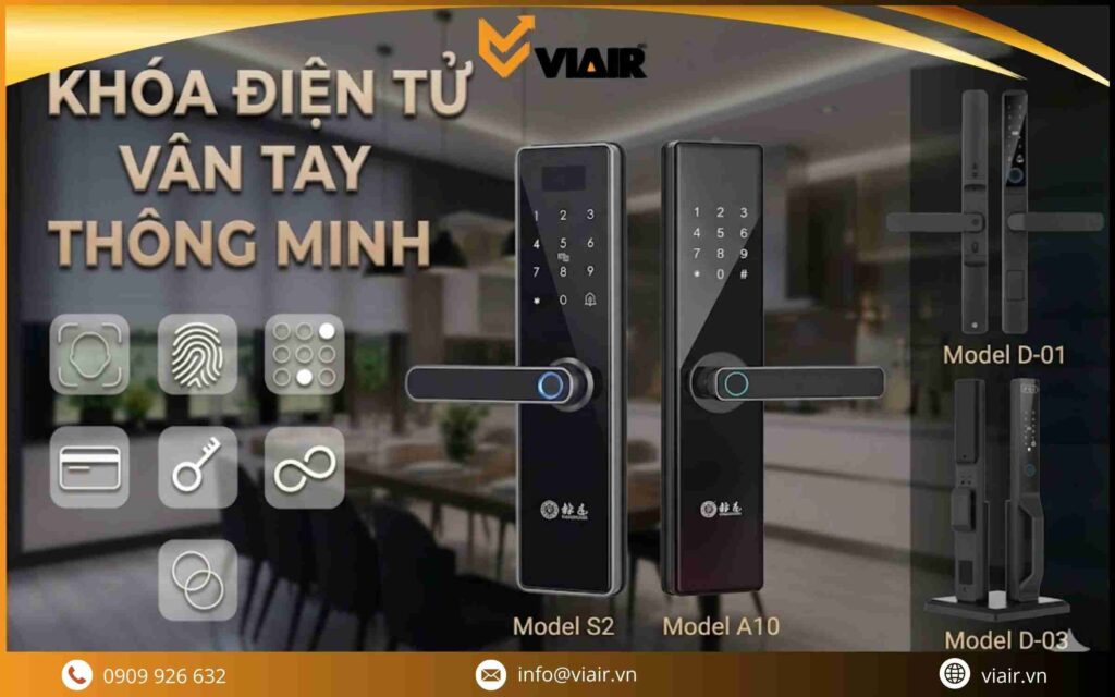 Khóa điện tử vân tay thông minh tại Viair