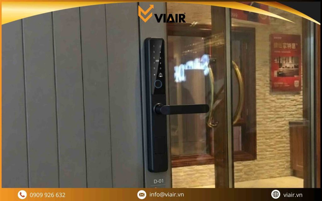Khóa điện tử vân tay Viair cho cửa nhôm