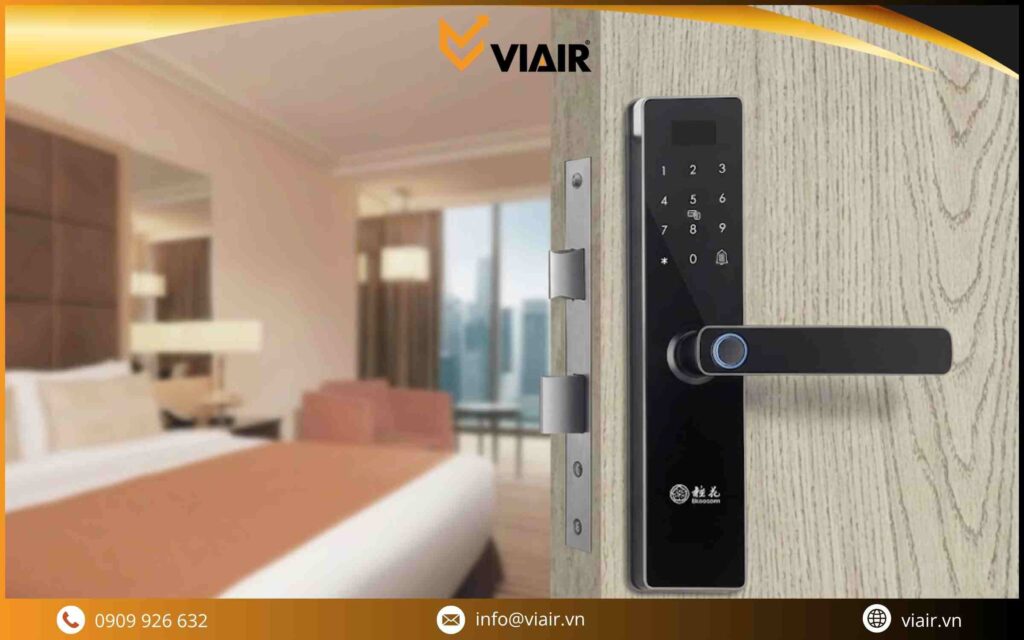 Khóa điện tử vân tay thông minh Viair cho cửa khách sạn