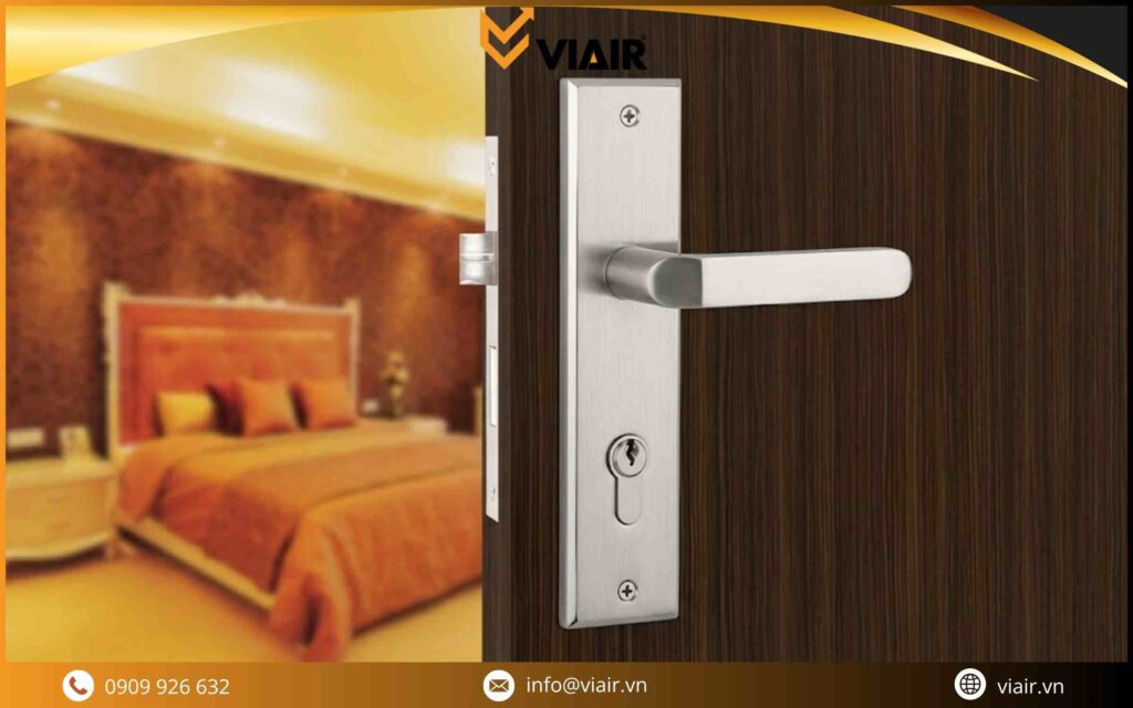 Khóa gạt tủ inox đúc Viair K63 cho phòng ngủ