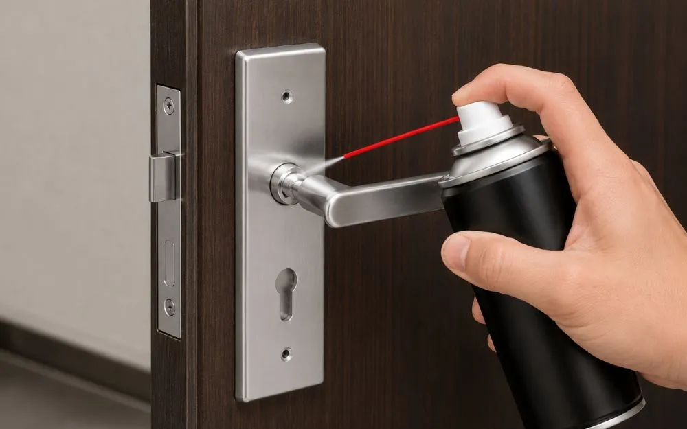 cách mở khóa cửa tay gạt bị kẹt