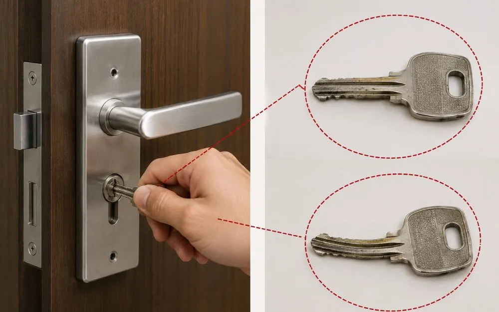 cách mở khóa cửa tay gạt bị kẹt