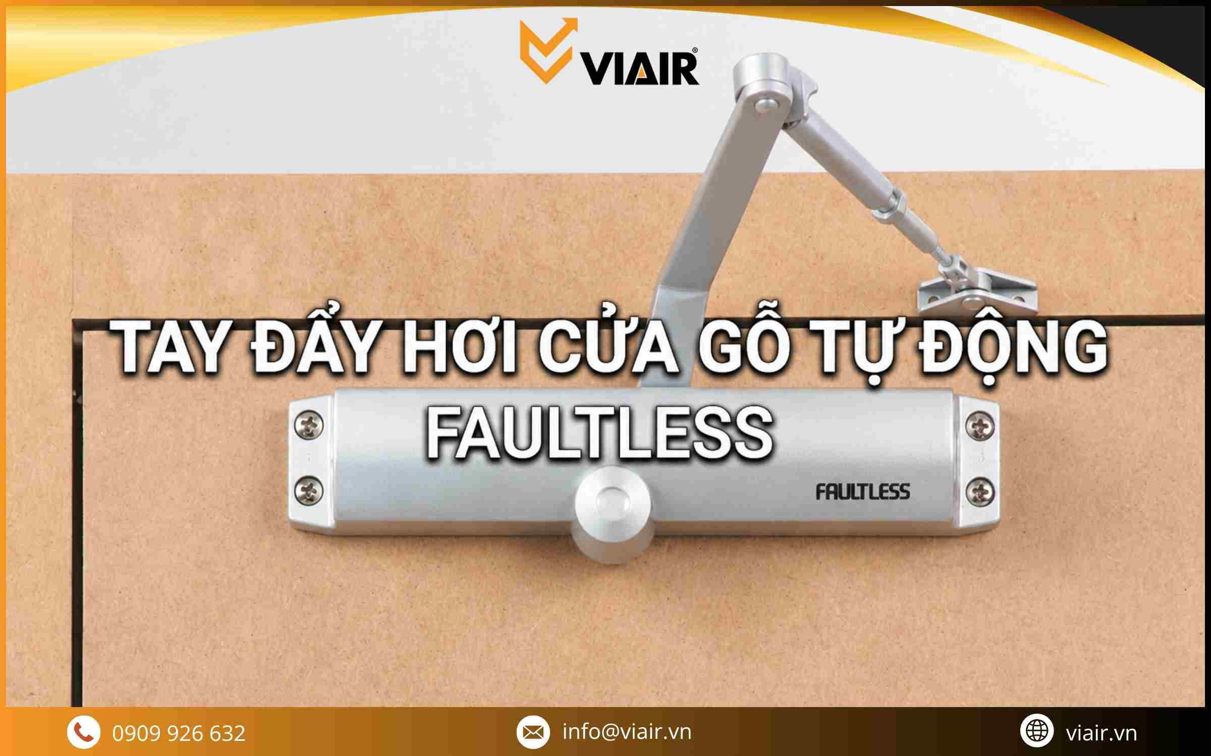 Tay đẩy hơi cửa gỗ tự động