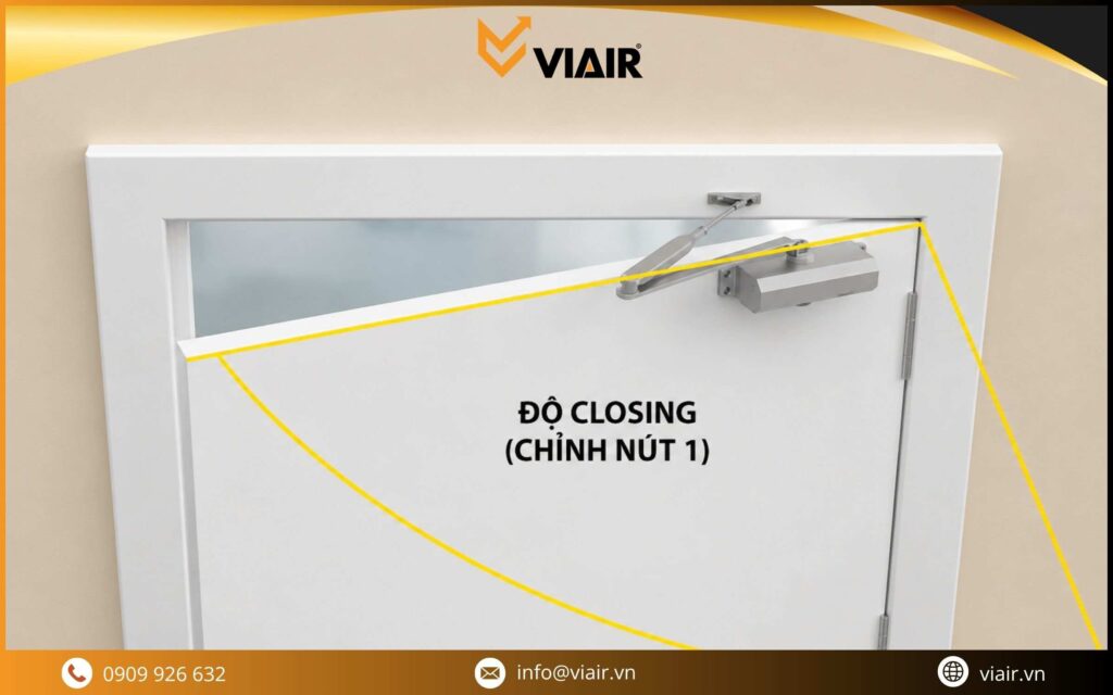 Điều chỉnh độ Closing tay đẩy hơi