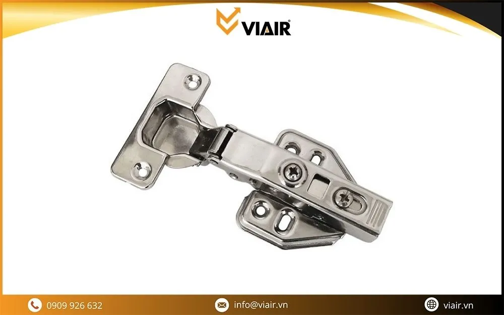 Bản lề bật hơi giảm chấn dành cho tủ gỗ công nghiệp, đóng mở nhẹ nhàng và hạn chế tiếng ồn