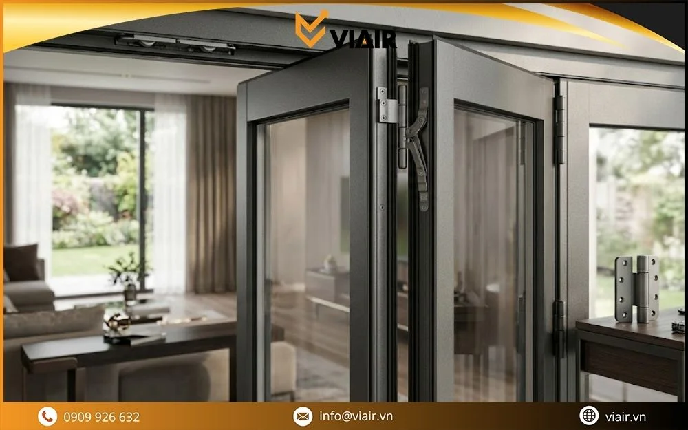 Bản lề cửa nhôm