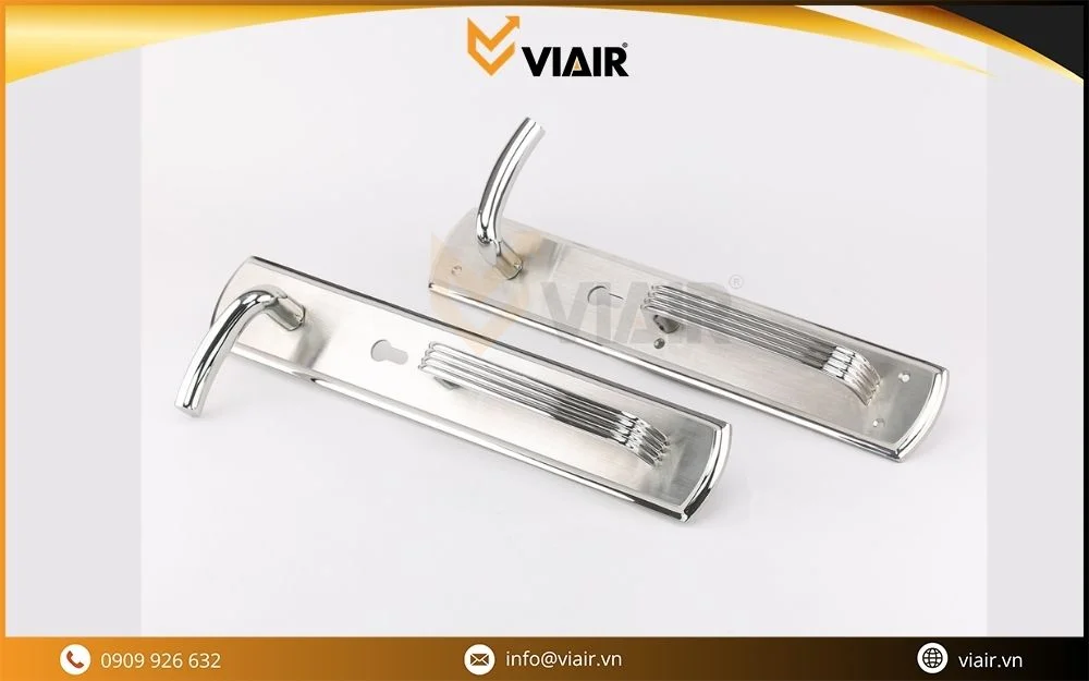 Khóa sảnh inox Viair sang trọng dành cho cửa chính