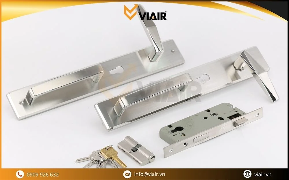 Mẫu khóa sảnh inox cao cấp cho biệt thự