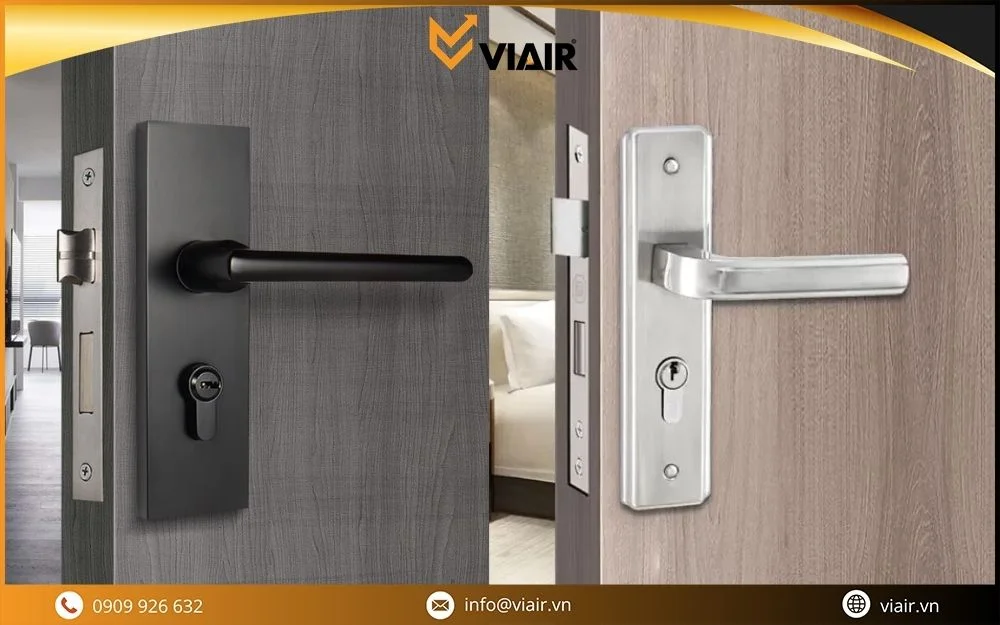 Bộ khóa cửa inox chắc chắn với thiết kế đồng bộ