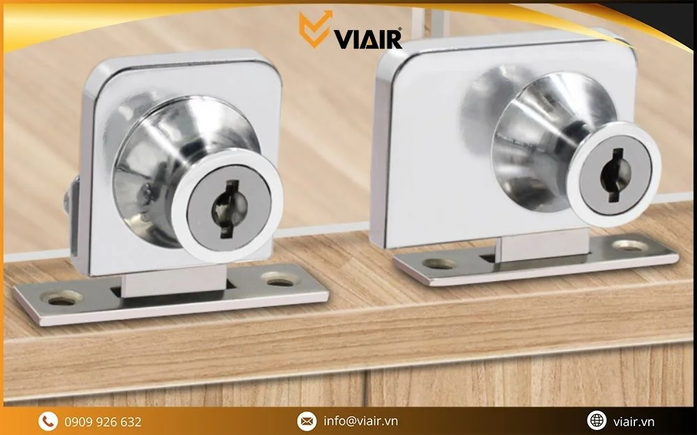 Ổ khoá tủ kính 2 cánh