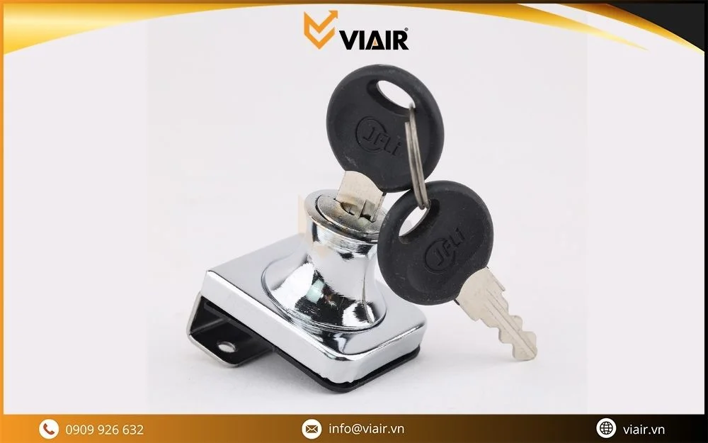 Khóa kính đơn hợp kim PL GL-407 dành cho các mẫu tủ kính một cánh
