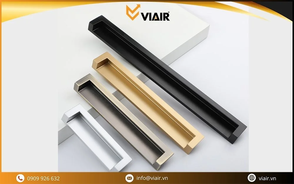 Tay nắm âm tủ hiện đại